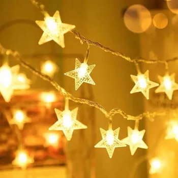 Noel ışık LED yıldız ışığı dize dize ev dekoratif parti düğün dekorasyon çocuk odası Dropshipping