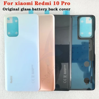 Not 10 Pro için 100 % Orijinal Temperli Cam Pil arka kapak Xiaomi Redmi İçin Not 10 Pro Telefon Konut Case Değiştirme