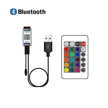 NOWYEY LED Dimmer USB Bluetooth müzik denetleyicisi İçin DC 5V SMD 5050 Şerit Üç Renkli Karartma Adaptörü