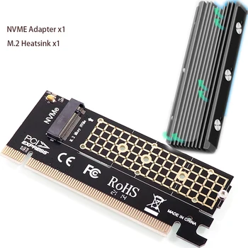 NVME Adaptörü M. 2 NVME SSD PCIe 4. 0X4 Adaptör Kartı PC için Ses Kartı Pcı Express M2 M Anahtar Adaptörü ile Alüminyum Soğutucu