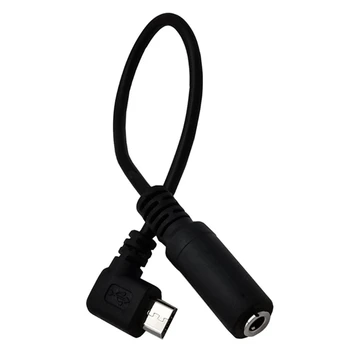 OFBK Mikro USB-3,5 mm Adaptör Kablosu Dik Açılı Mikro USB Erkek Kablosu