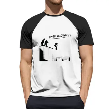 Ofis-Parkour T-Shirt büyük boy t shirt vintage giyim kısa tişört erkek t shirt