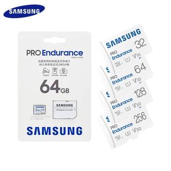 Orijinal SAMSUNG PRO Yüksek Dayanıklılık Video İzleme için Mikro SD Kart 64GB 128GB 256GB Bellek TF Kart Gözetim Dashcam