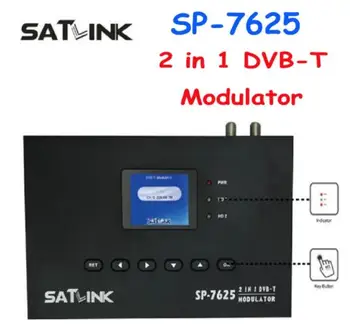 Orijinal Satlink SP-7625 DVB-T Modülatör Rota DVB-T modülatör AV Yönlendirici DM Modülatör DVB-T AV HD Dijital RF Modülatör 2 in 1