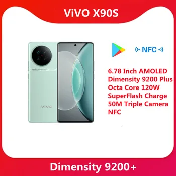 Orijinal VİVO X90s 5G Cep Telefonu 6.78 İnç AMOLED Dimensity 9200 Artı Octa Çekirdek 120W SuperFlash Şarj 50M Üçlü Kamera NFC