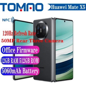 Orijinal Yeni Huawei Mate X5 Katlanmış Ekran SmartPhone 7.85 inç OLED Ekran 50MP Arka Üç Kamera 5060mAh 66W HarmonyOS4. 0 NFC