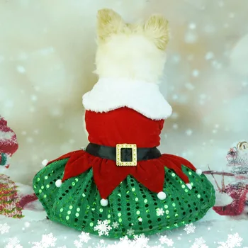 Orta Köpekler için evcil hayvan Giysileri Noel Köpek Giysileri Tatil Parti Santa Giyinmek Elbise