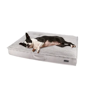 Ortopedik Köpek yatakları çıkarılabilir kapaklı yumuşak peluş köpek yastık bellek Köpük Pet Yatak