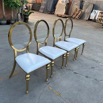 Otel mobilyaları paslanmaz çelik kadife modern yeni çapraz geri yemek sandalyesi Metal düğün sandalyesi