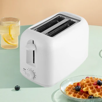 Otomatik Pop Up ekmek kızartıcı 2 Dilim Tost Makinesi Çıkarılabilir Kırıntı Tepsisi Elektrikli Ekmek makineleri 6 Esmerleşme Seçenekleri Mutfak Aletleri