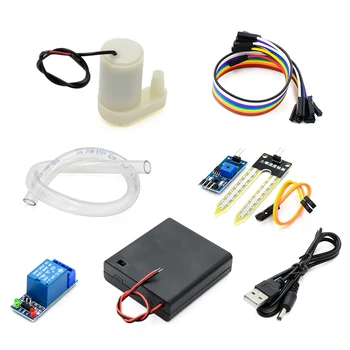 Otomatik Sulama Modülü DIY Kiti Otomatik Su Pompalama Toprak Nem Sensörü Mini Su Pompası 50cm Hortum Arduino için