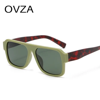 OVZA moda güneş gözlükleri Kadın Polarize Gözlük Dikdörtgen Büyük Çerçeve Polarize sürücü Gözlükleri S1189