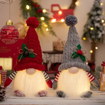 Parlayan Gnome Noel FacelessLED Bebek Mutlu noel ev dekorasyonu Navidad Doğum Hediyesi Yeni Yıl 2024 için Yılbaşı Hediyeleri