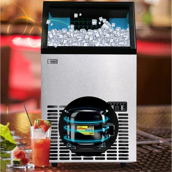 PBOBP Küçük Süt Çay Dükkanı Mermi Silindirik Ev Buz Küpü Yapma Makinesi Tezgah Ticari 30KG / 24H Elektrikli buz yapım makinesi