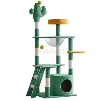 Pet Kedi Ağacı Evi Kınamak Levrek Çok Seviyeli Kedi Ağacı Kulesi Tırmanma Mobilya tırmalama sütunu Kapalı Ev için Evcil Hayvan Malzemeleri