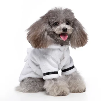 Pet Köpek Bornoz Kurutma Ceket Elbise Kapşonlu Kalınlaşmış Lüks Süper Emici köpek havlusu Köpek Duş Kıyafeti Evcil hayvan aksesuarları