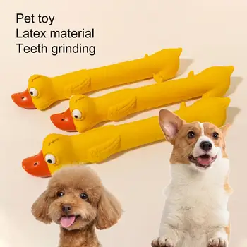 Pet Oyuncak Çiğneme Oynayan Diş Sağlığı Köpek Oyuncak Dayanıklı Gıcırtı Köpek Oyuncak Sevimli Sarı Ördek Tasarım Diş Sıkıntı Giderici Diş