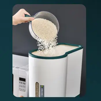 Pirinç Dağıtıcı yapışan kapaklı Mutfak Pirinç saklama kutusu Tahıl Dağıtıcı Mutfak Pirinç Tahıl Fasulye Kuru Gıda Saklama Kabı