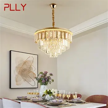 PLLY altın avize kolye lamba Postmodern lüks ışık ev oturma yemek odası için LED fikstür