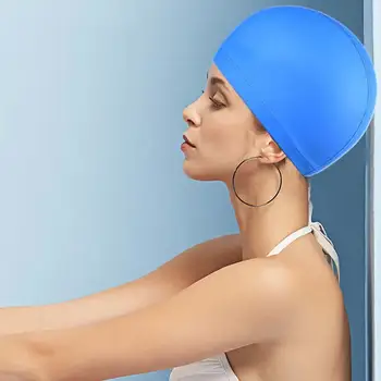 Pratik Yüzme Kapaklar Solmayan Yüzme Şapka Ekstra Yumuşak Çok Amaçlı Unisex Yüzme Şapka kulak koruyucu Kapaklar