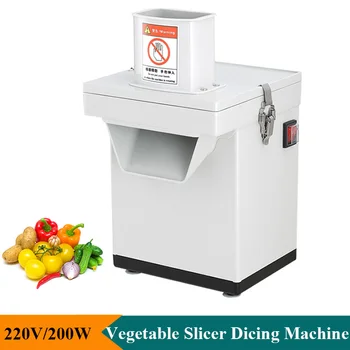 Profesyonel Elektrikli 220 V 200 W Meyve Sebze Kesme Makinesi Dilimleme Dicer Parçalayıcı Mutfak Ticari Kullanım