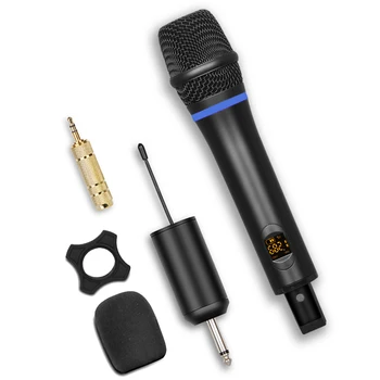 Profesyonel usb kablosuz mikrofon ve alıcı karaoke mikrofon toplantı şarkı öğretim konuşma