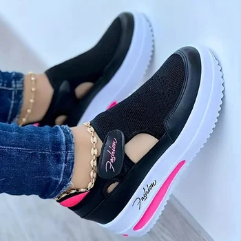 Rahat ayakkabılar Kadın Nefes Örgü Sandalet Moda Marka Yaz Kadın Platformu ayakkabı vulkanize ayakkabı Femme Yeni Sneakers