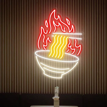 Ramen Japon Erişte Neon Burcu Özel El Yapımı şirket logosu led ışıklı tabelalar Restoran Dükkanı Duvar Neon Dekor Gece Lambası