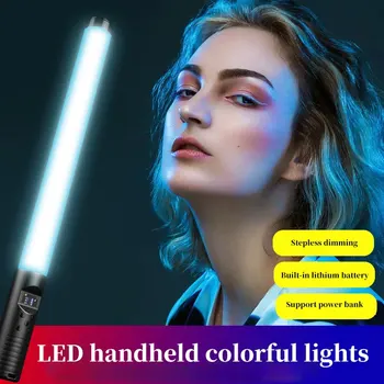 Renkli LED RGB dolgu ışığı el 20W 3000K LED el feneri sopa çoklu aydınlatma modları Speedlight fotoğraf güzellik ışık