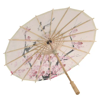 Renkli Çiçek Şemsiye Performans Düğün Dekorasyon Dekoratif Güzel Ahşap Klasik Kağıt Şemsiye Düğün Kadın
