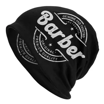 Retro en iyi Berber sıkıntılı Logo kaput şapka sokak örme şapka 
 Sıcak Kış Kuaför Kuaför Skullies Beanies Caps