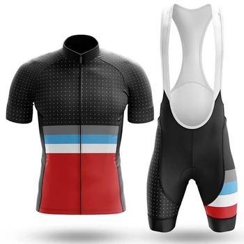 Retro Renkler Bisiklet Seti Bib Şort Bisiklet Jersey Bisiklet Gömlek Kısa Kollu Elbise Döngüsü Yokuş Aşağı MTB Dağ Takım Elbise