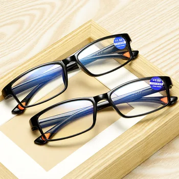 Retro TR90 çerçeve okuma gözlüğü moda Anti-mavi ışık klasik presbiyopi gözlük erkekler kadınlar Anti damla presbiyopik gözlük