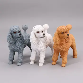 Reçine Hayvan Simülasyon Kaniş Köpekler Figürleri Mini Süs Ev dekorasyonu Çocuk Oyuncakları Köpek Modeli Bebek Aksesuarları Aksiyon Figürü Hediye