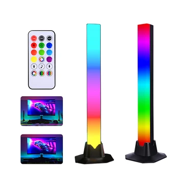 RGB LED gece lambası APP uzaktan kumanda senfoni zemin lambası müzik ritim ortam pikap şerit ışık bilgisayar masaüstü dekor için