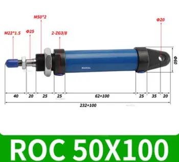 ROC50 Mini yağ silindiri ROB Hidrolik basınç silindiri ROA ROC minyatür yuvarlak hydrocylinder