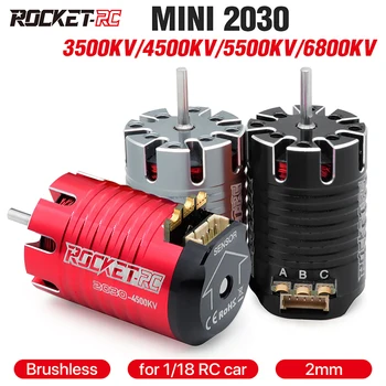 ROKET RC fırçasız motor için TRX4M 1/18 RC Araba Off-Road Paletli Sensörlü Mini 2030 Yükseltme Parçaları 3500KV 4500KV 5500KV 6800KV