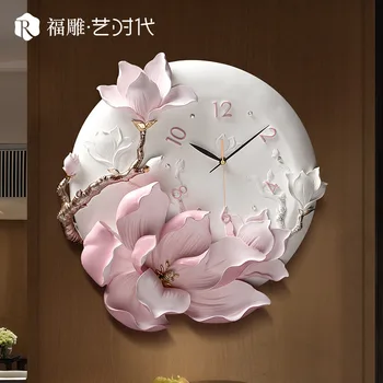 Saat Oturma Odası Yatak Odası duvar saati Yaratıcı duvar saati s Sanat Ev Moda Dekoratif Saat 3D Üç Boyutlu Kabartma