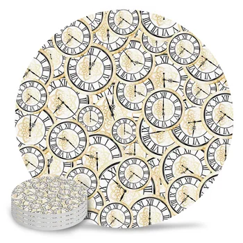 Saat çiçekli seramik Bardak Emici Sofra Mat Ev Kahve yemek masası Dekorasyon Placemat Hediye