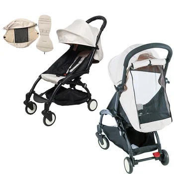 Saklama çantası, bebek arabası havalandırma aksesuarları, koltuk astarı ve Yoyo Yoya gölgelik ile 175 ° güneşlik ve koltuk minderi, set başına 2