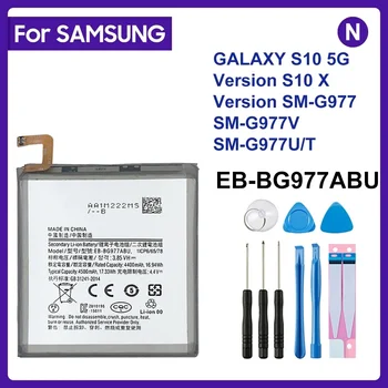 SAMSUNG Orijinal EB-BG977ABU 4500mAh Pil Samsung GALAXY S10 5G Sürüm S10 X Sürüm SM-G977 SM-G977V / U / T Piller + Araçları