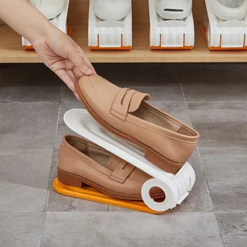 Sandaletler için Plastik Ayakkabı Depolama Rafı Kaymaz Ayakkabı Desteği