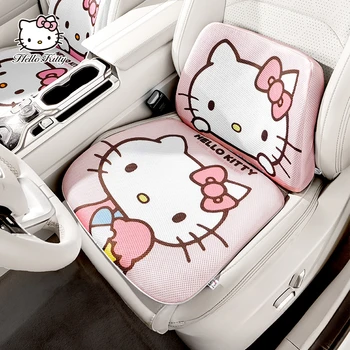 Sanrio Hello Kitty Araba koltuk minderi Jel bel yastığı Sevimli Karikatür Kız Kalp Havalandırma Nefes Lomber Yastık Yaz Yeni