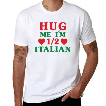 Sarıl Bana ben 1/2 Yarım İtalyan Komik Amerikan İtalyan Erkek Kadın Hediye T-Shirt yaz üst Kısa kollu erkek giysileri
