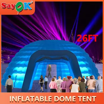SAYOK Şişme İglo kubbe çadır 26.25 ft Açık hava kubbe çadır Şişme Marquee Aydınlatma Çadır için Parti Düğün Olay Sergi