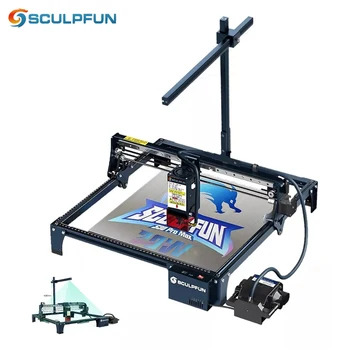 SCULPFUN S30 serisi lazer oyma makinesi otomatik hava destekli Değiştirilebilir lens ile CAM500 Lightburn Kamera Modülü İzleme