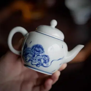 Seramik Demlik Vintage Demlik Süzgeç Jingdezhen Aksesuarları Semaver Çin Te Guan Yin Çiçek Oolong Çay Töreni