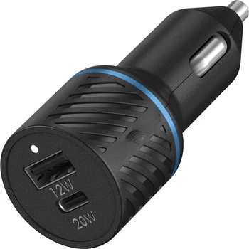 Serisi Çift Bağlantı Noktalı 32W araba şarjı - 20W Hızlı Şarj USB-C ve 12W USB - A-Mavi Gece araba aksesuarları Ücretsiz Kargo