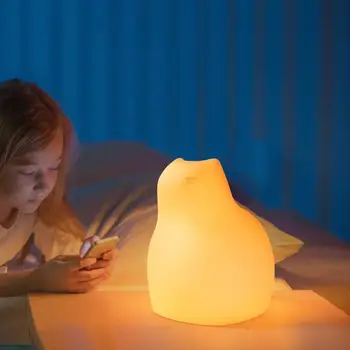 Sevimli kedi şekli gece lambası 16 renk ışık USB şarj edilebilir ışıkları uzaktan kumanda ile yatak odası lambası çocuklar için bebek odası yürümeye başlayan