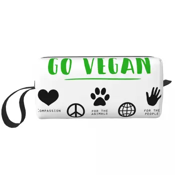 Seyahat Gitmek Vegan makyaj çantası Kawaii Sağlıklı Gıda Makyaj kozmetik düzenleyici Kadın Güzellik Saklama Torbaları Erkek Çantası Kutusu